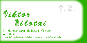 viktor milotai business card